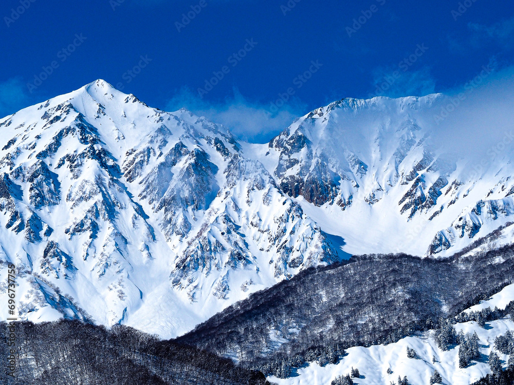 Obraz premium 長野県白馬村 北アルプス