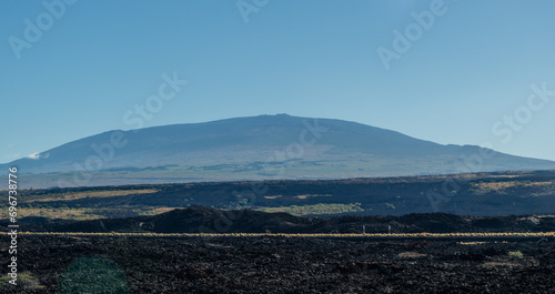 Scenic panoramic Mauna Kea vista near Waikoloa Beach on the Big Island of Hawaii