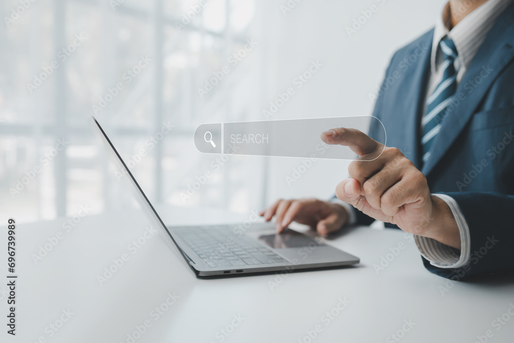 Concept of searching for information on the internet, searching for information through a browser, search box on a service provider's website, search engine, website marketing, seo marketing. Concept of searching for information on the internet, searching for information through a browser, search box on a service provider's website, search engine, website marketing, seo marketing.