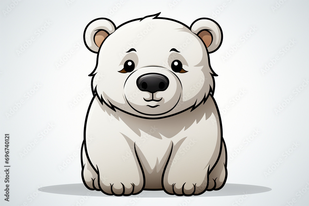 cartoon style of a bear