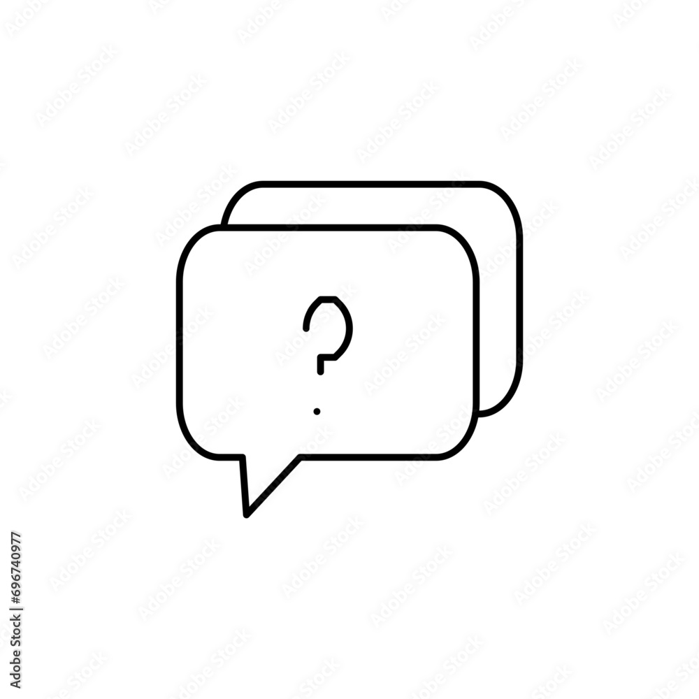 question outline icon for website or mobile app