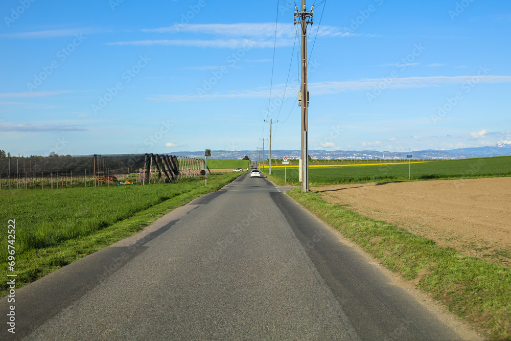 Le chemin de la Vergognausaz à Etoy