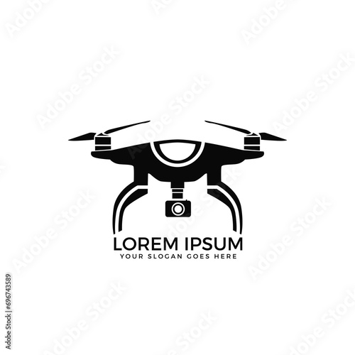 Dron camera logo design vector file