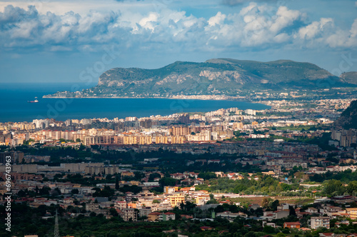 The Gulf Of Palermo, In The South Of Italy In Summer
