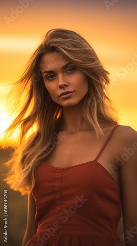 Beautiful girl at sunset © ColdFire