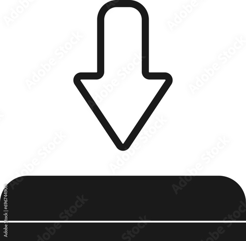다운로드 버튼 벡터 일러스