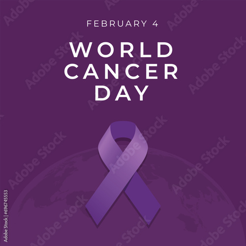 Flyers honoring World Cancer Day or promoting related events might utilize World Cancer Day vector graphics. design of flyers, celebratory materials.