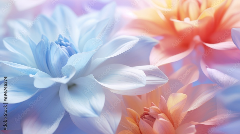 Pastel soft and delicate petals floating in an abstract garden Pastel soft and delicate petals floating in an abstract garden