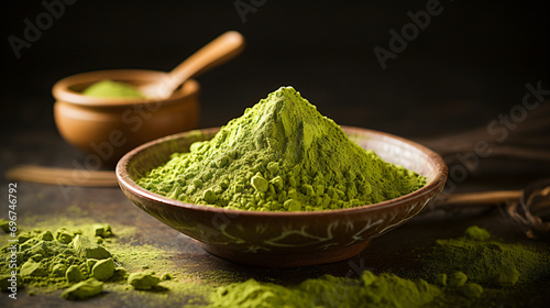 Green matcher tea powder
