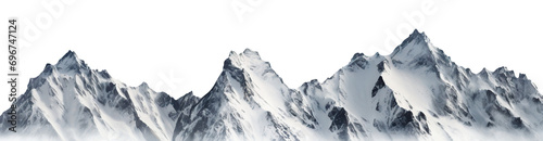 Picturesque landscape with majestic mountain peaks  cut out