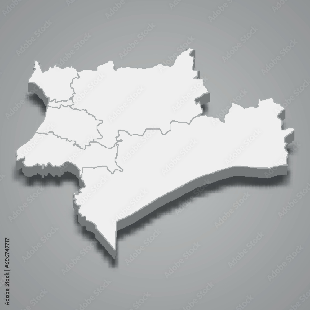 3d isometric map of Souss-Massa is a region of Morocco 3d isometric map of Souss-Massa is a region of Morocco