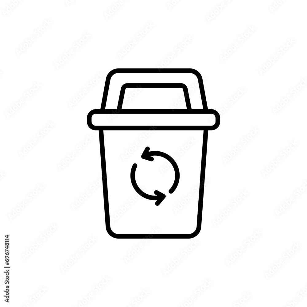 Trash can outline icons, minimalist vector illustration ,simple transparent graphic element .Isolated on white background Trash can outline icons, minimalist vector illustration ,simple transparent graphic element .Isolated on white background