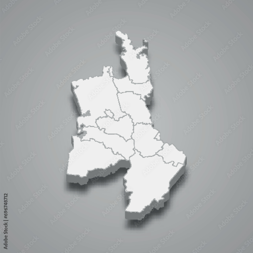 3d isometric map of Waikato is a region of New Zealand 3d isometric map of Waikato is a region of New Zealand