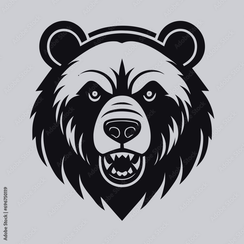 bear logo vector angry ferocious brave scary beast wild exuberant grizzly nature forest bear logo vector angry ferocious brave scary beast wild exuberant grizzly nature forest