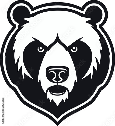 bear logo vector angry ferocious brave scary beast wild exuberant grizzly nature forest