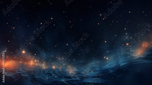 Digital rendering of abstract space background
