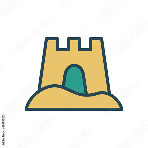 Sandcastle icon design template