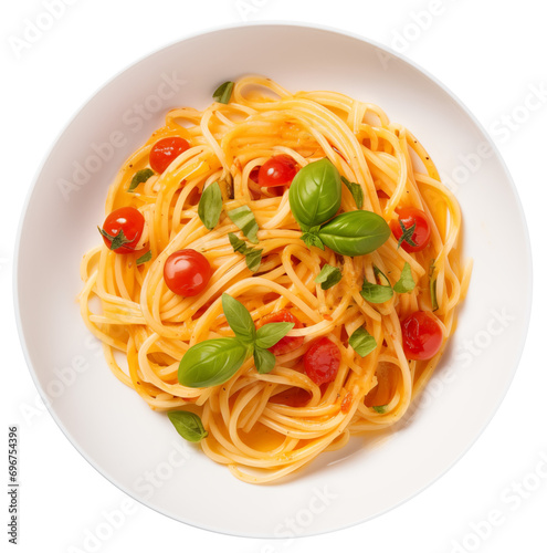 Fresh Tasty Served Pasta. Cooking Template. Top View. Ai generative