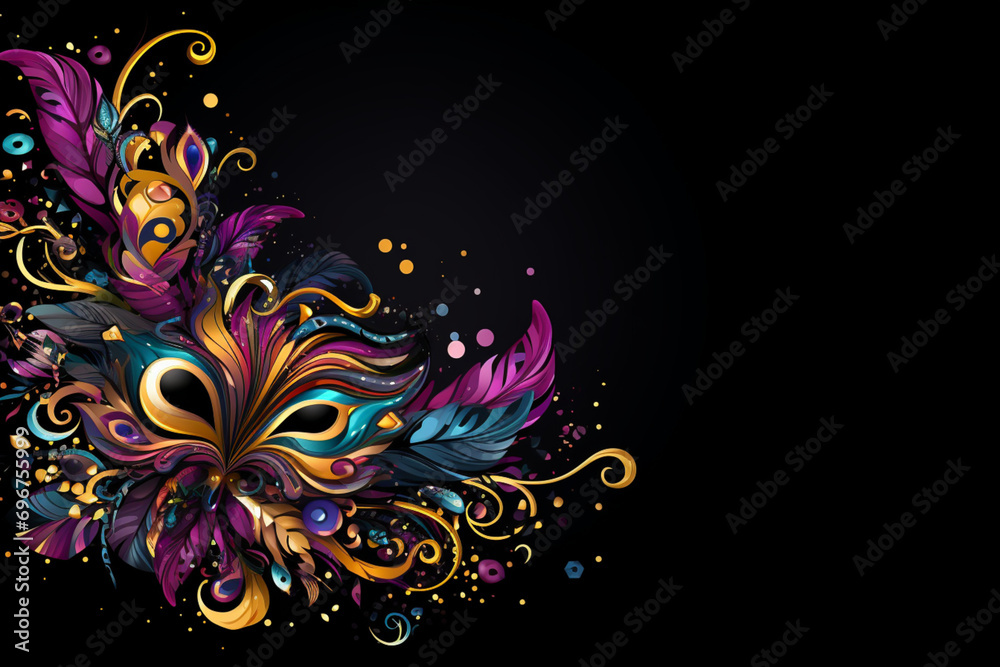 Carnival elegance mardi gras background