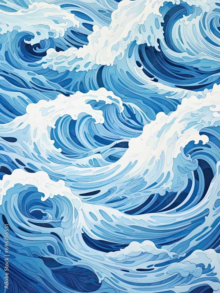 Ocean Waves Print: Serene Natural Patterns for Ultimate Relaxation Ocean Waves Print: Serene Natural Patterns for Ultimate Relaxation