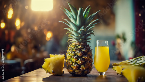 Delizie Mattutine Tropicali- Ananas e Vino per un Risveglio Perfetto photo