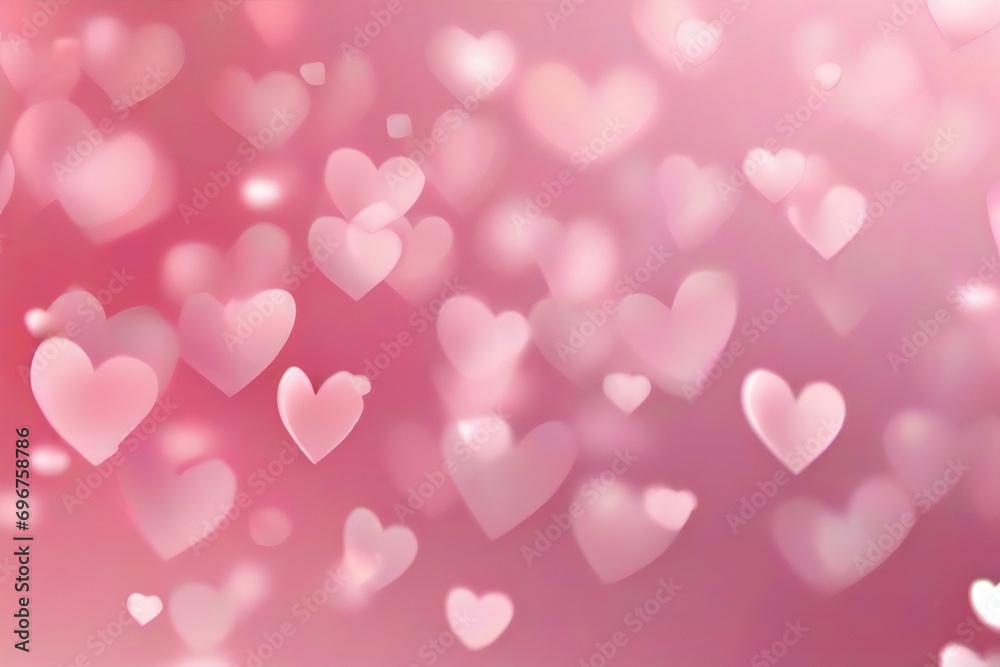 valentine background with hearts bokeh, light, day, decoration, romantic, romance, 