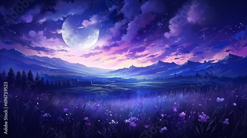 Fantasy lavender field