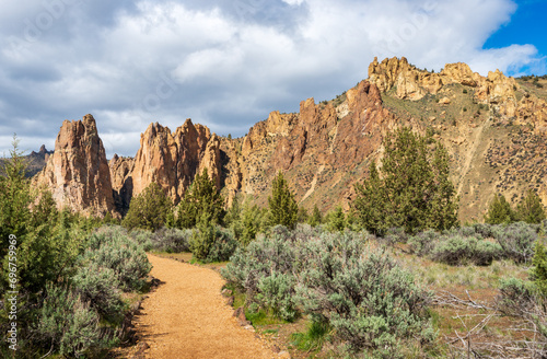 A Trail Through Smith Rock State Park in central Oregon
