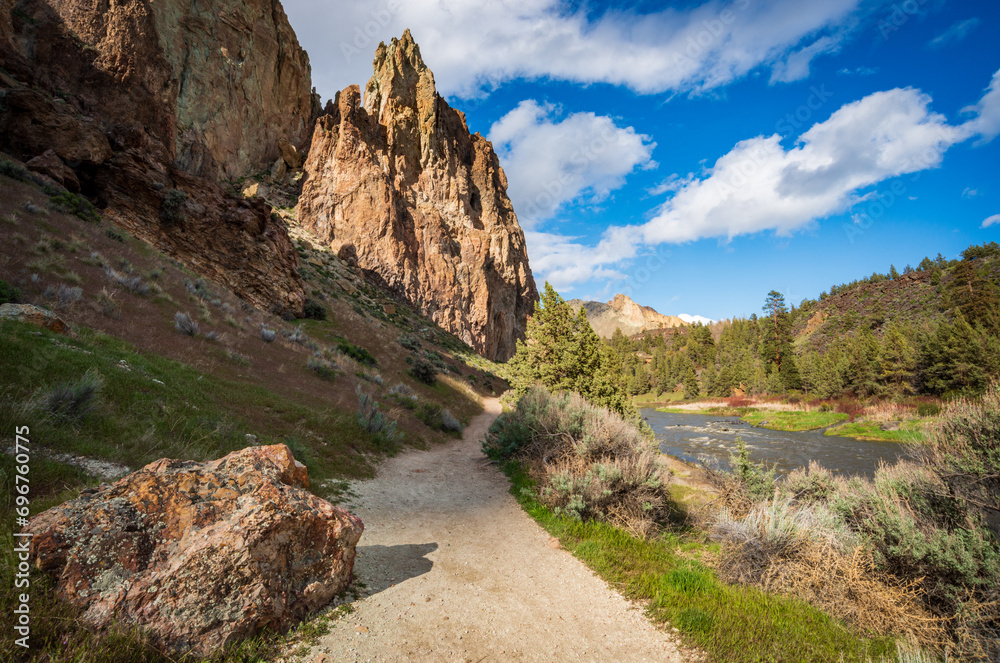 A Trail Through Smith Rock State Park in central Oregon