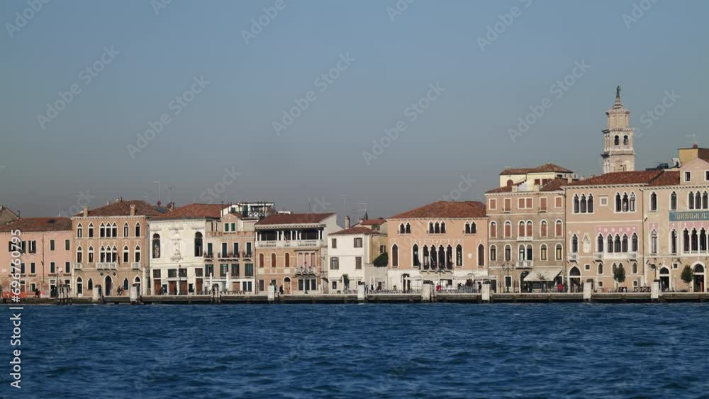 Venice, Italy - views of the buildings overlooking the canals of the lagoon city Venice, Italy - views of the buildings overlooking the canals of the lagoon city