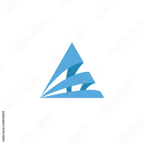abstract triangle logo template design