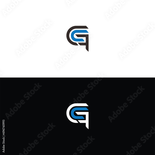 GCF logo. G C F design. White GCF letter. GCF  G C F letter logo design. Initial letter GCF linked circle uppercase monogram logo. G C F letter logo vector design.  