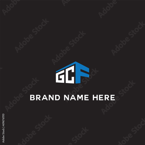 GCF logo. G C F design. White GCF letter. GCF  G C F letter logo design. Initial letter GCF linked circle uppercase monogram logo. G C F letter logo vector design.  