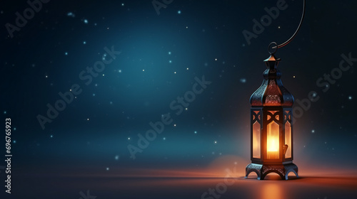 Ramadan celebration illustration template with Arabic