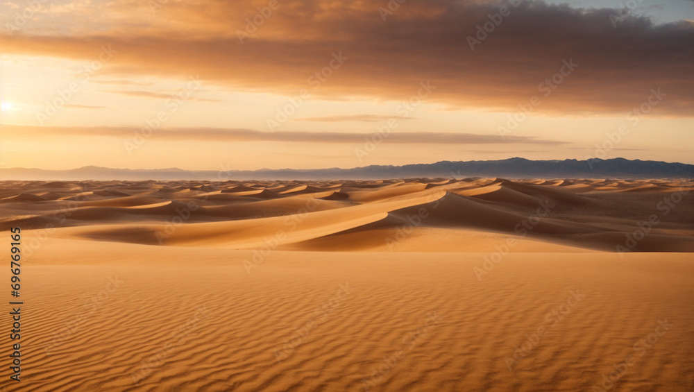 sunset in the desert