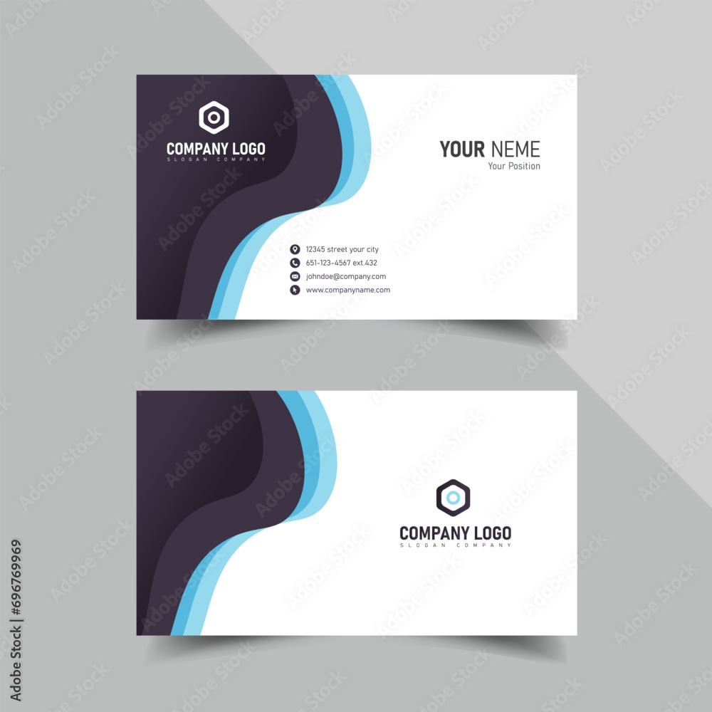 modern creative business card and name card,horizontal simple clean template vector design