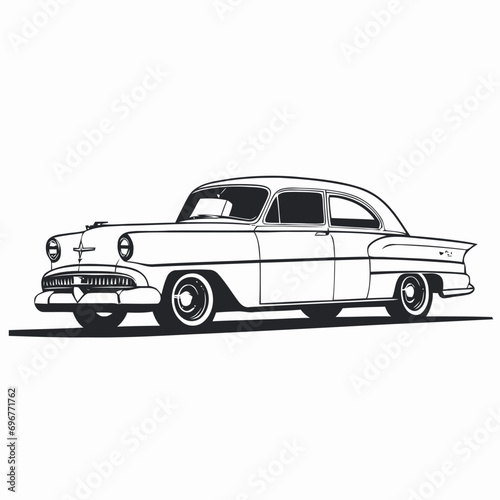 car logo drawing retro illustration  © Gleb