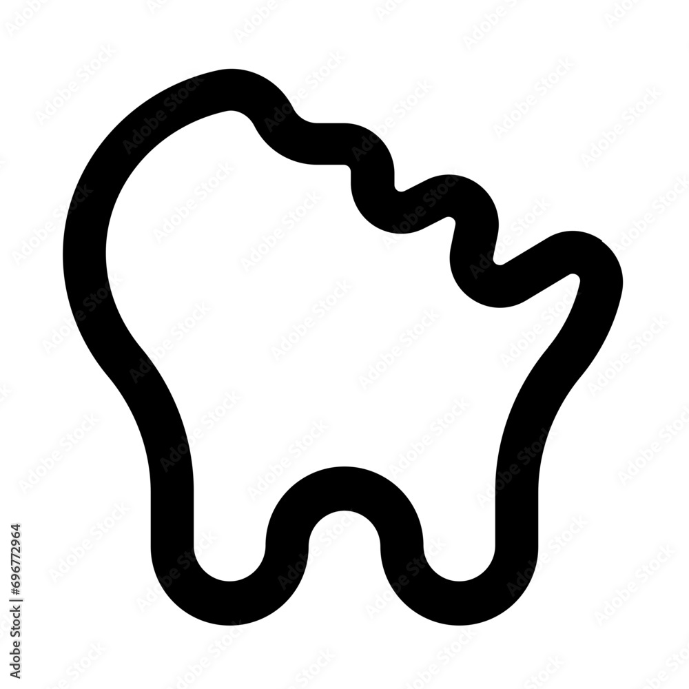 Fototapeta premium Caries Line UI Icon