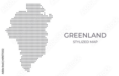Map of Greenland in a stylized minimalist style. Simple illustration of the country map.