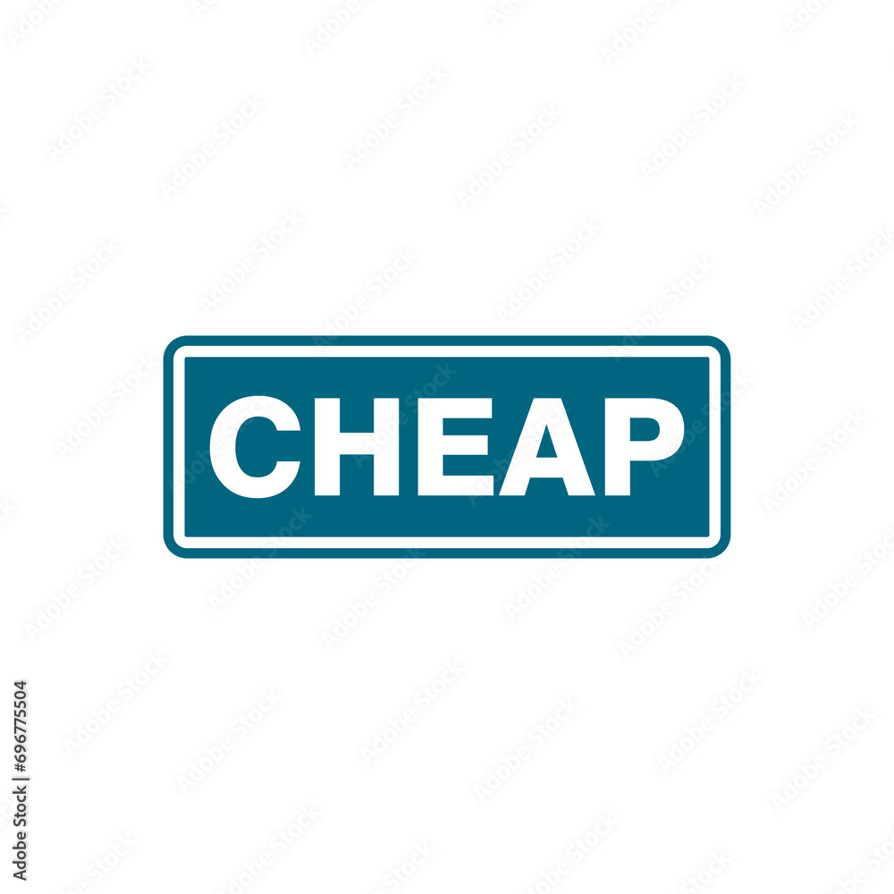 Cheap blue sign icon isolated on transparent background Cheap blue sign icon isolated on transparent background