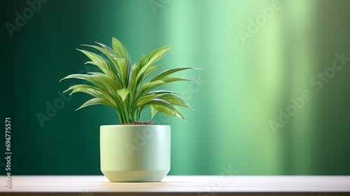 Green flower in a pot