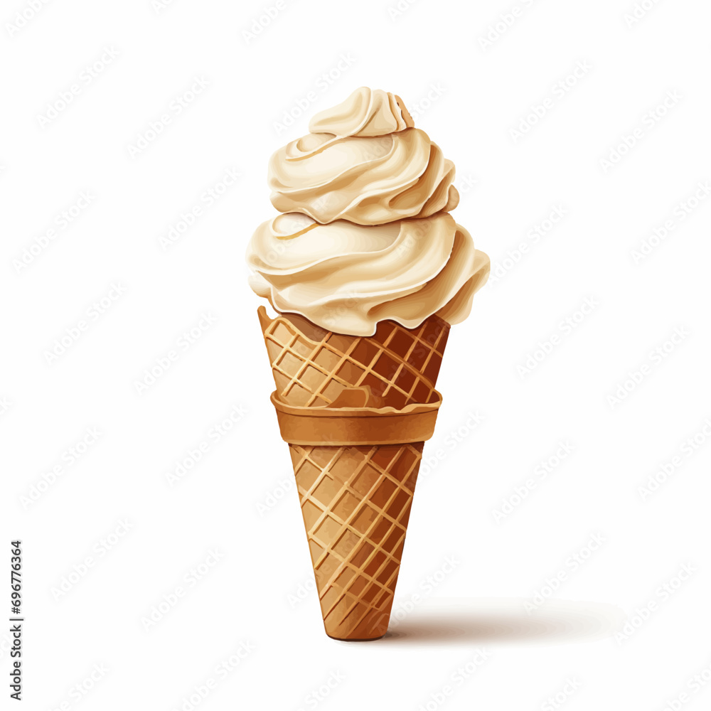 ice, cream, cone, dessert, ice cream, food, cold, sweet, isolated, icecream, ice-cream, chocolate, white, vanilla, frozen, wafer, summer, waffle, snack, soft, sugar, strawberry, scoop, refreshment, cr