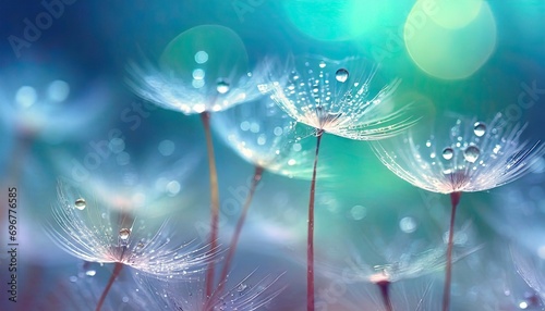 Dewdrops on a Beautiful Dandelion - Background