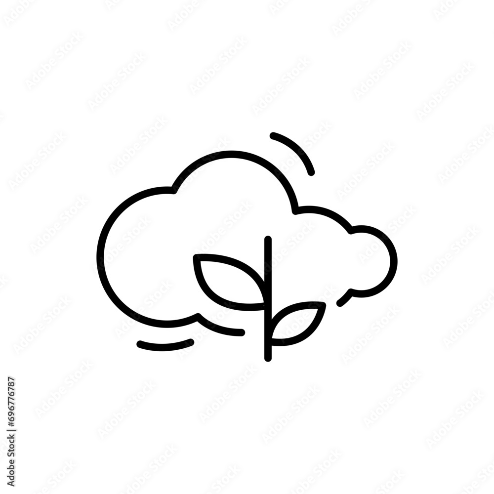 Eco cloud outline icons, minimalist vector illustration ,simple transparent graphic element .Isolated on white background Eco cloud outline icons, minimalist vector illustration ,simple transparent graphic element .Isolated on white background