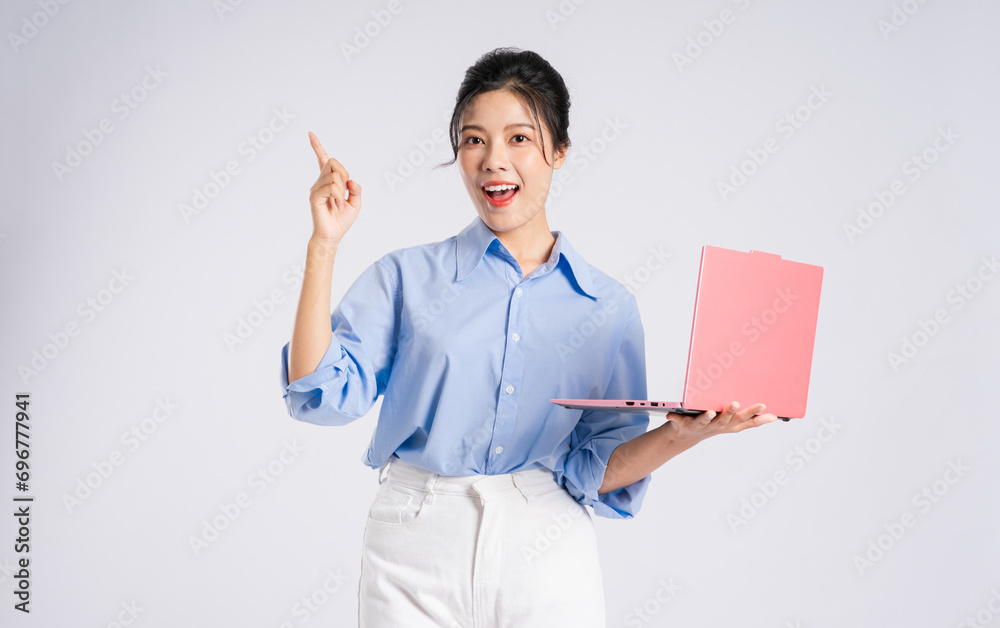 Portrait of young Asian businesswoman, isolated on white background Portrait of young Asian businesswoman, isolated on white background