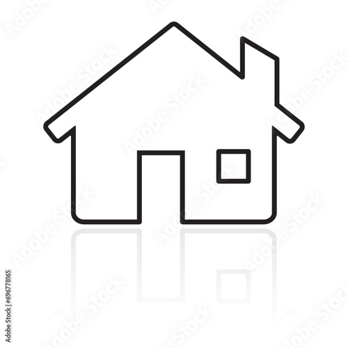 Home icon vector. House line icon. Building symbol. Home icon vector for web, computer, mobile app and logo. Vector illustration.