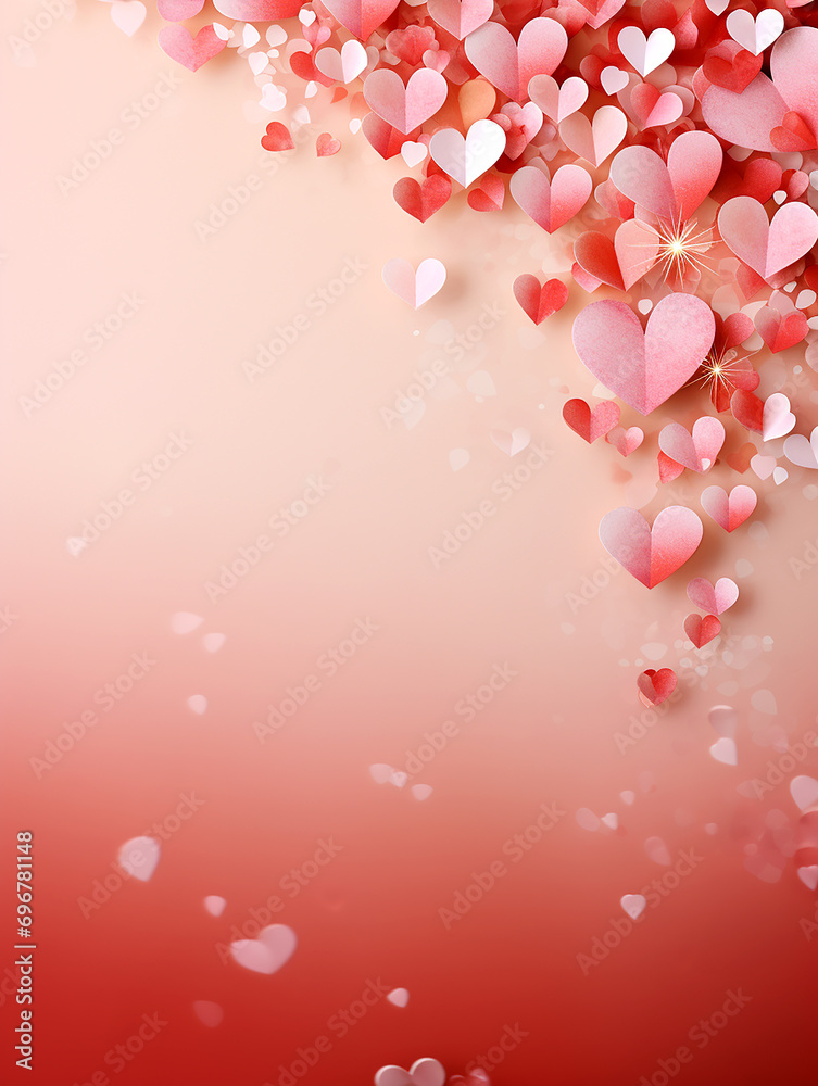 valentines day wallpaper copy space, beautiful abstract background in love concept