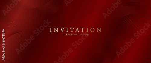 Red elegant vector abstract background. Modern premium gradient illustration for cover design, invitation, poster, flyer, wedding card, luxe invite, prestigious voucher. Red and gold luxury design.