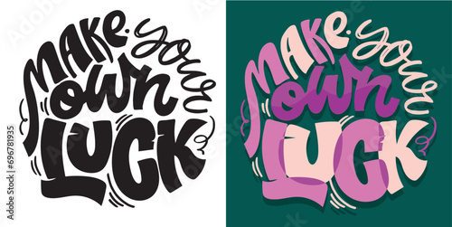 Lettering hand drawn doodle postcard, t-shirt design, mug print, lettering art.