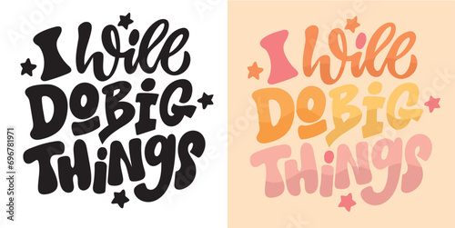 Lettering hand drawn doodle postcard, t-shirt design, mug print, lettering art.